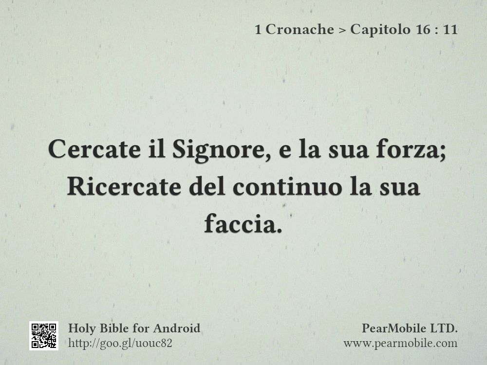 1 Cronache, Capitolo 16:11